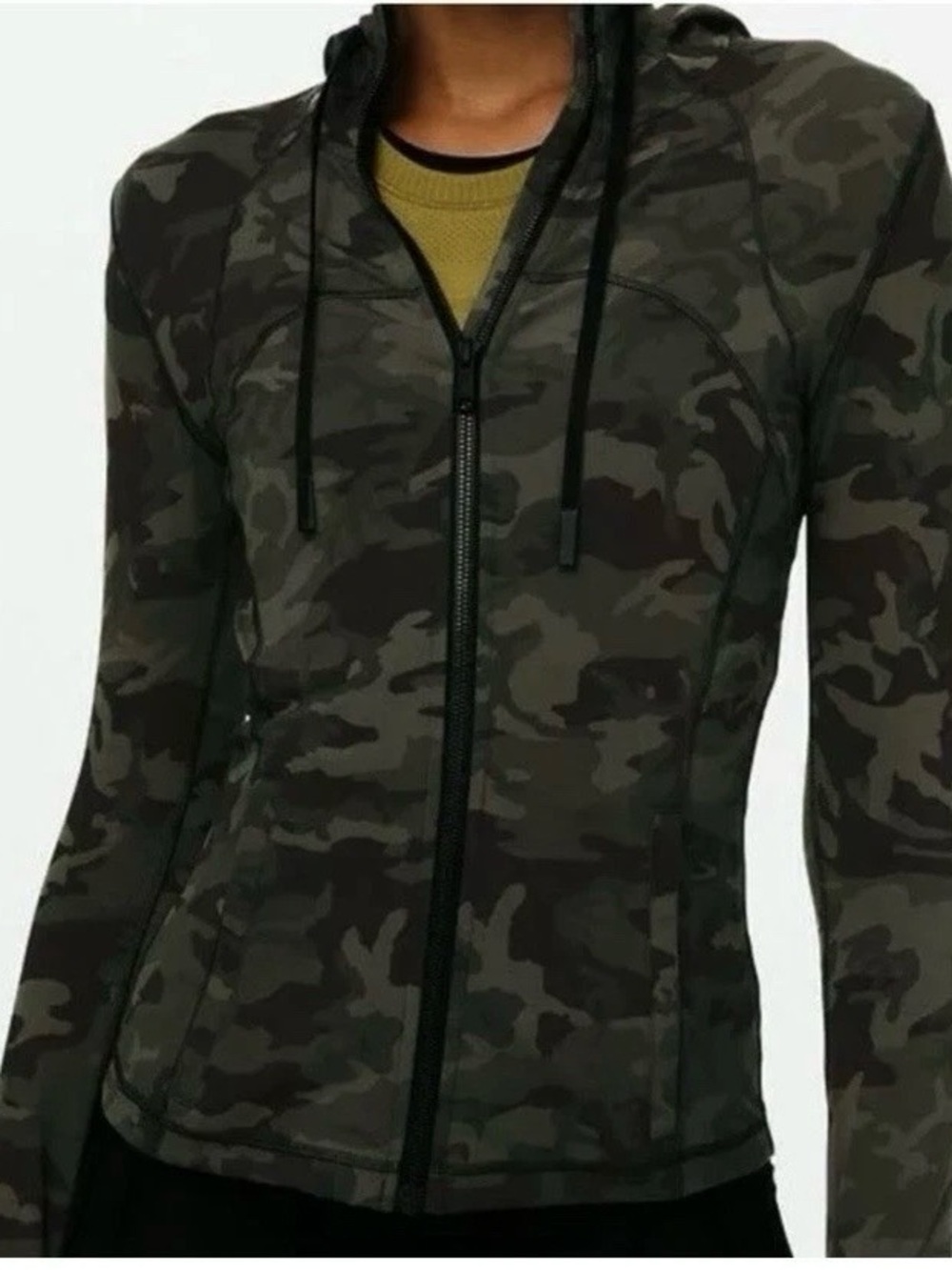 Lululemon Hooded Define Jacket Women’s 6 Green Incognito Camo Gator Athleisure